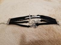 Black Leather Band Love Fashion Bracelet 202//151